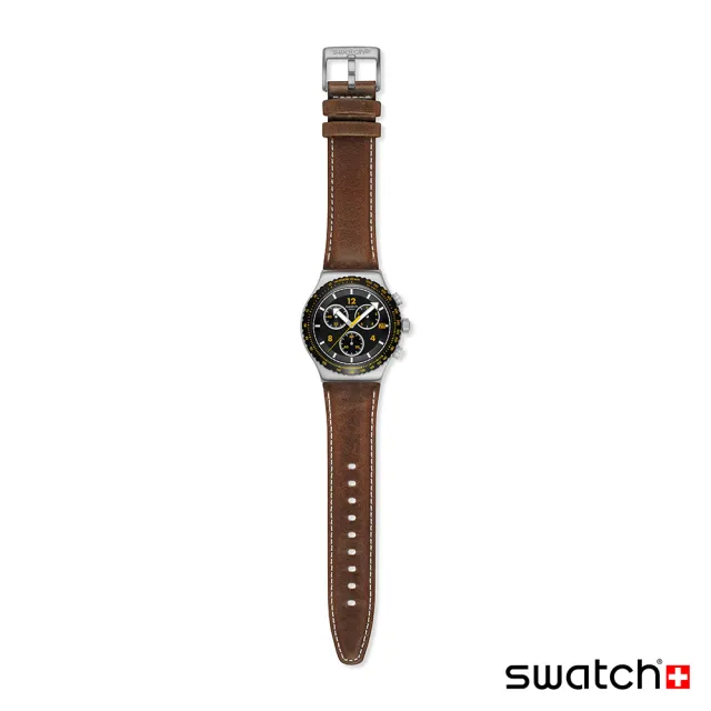 【SWATCH】CANYON CHASER 金屬運動手錶/男錶/女錶/瑞士製造 YVS530(43mm)