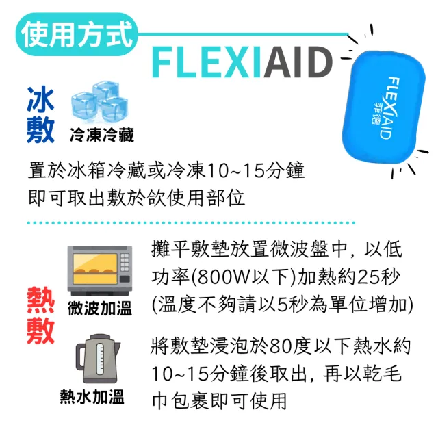 【Flexi-Aid 菲德】冷熱敷墊 M(26x10.5公分)