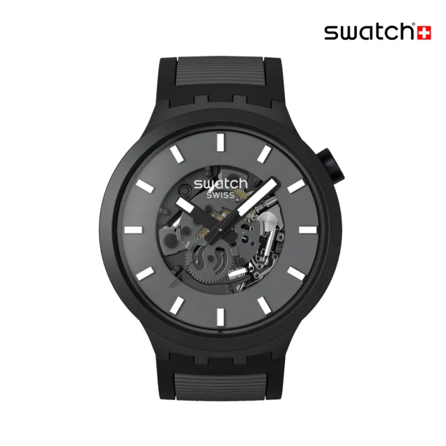 【SWATCH】PAST THE HORIZON 大錶面手錶/男錶/女錶/瑞士製造 SB05B113(47mm)