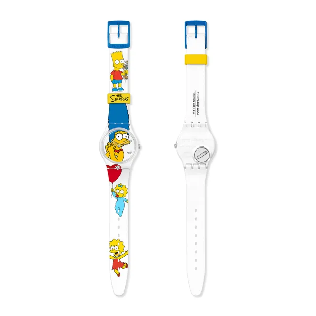 【SWATCH】BEST. MOM. EVER. 辛普森家庭/經典手錶/男錶/女錶/瑞士製造 SO28Z116(34mm)
