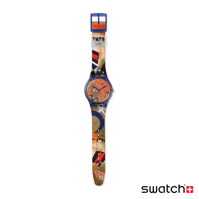 【SWATCH】MIROS WOMEN & BIRD IN THE MOONLIGHT 泰德美術館聯名/男錶/女錶/瑞士製造 SO29Z136 (41mm)