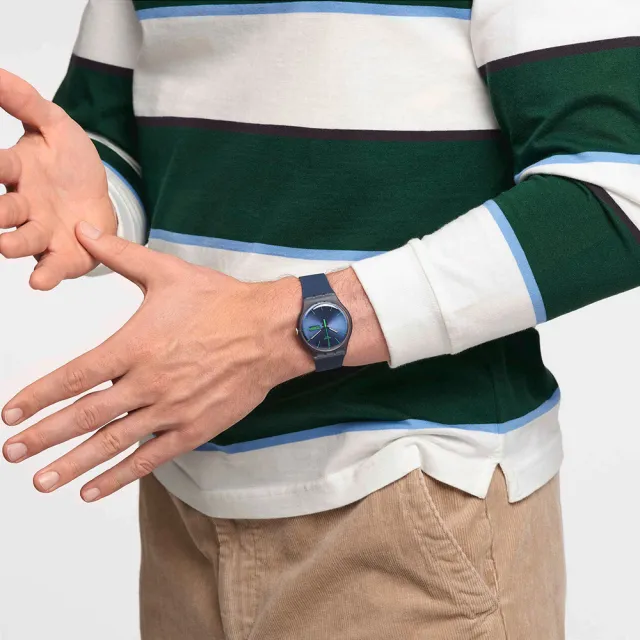 【SWATCH】BLUE REBEL 經典手錶/男錶/女錶/瑞士製造 SO29N704(41mm)