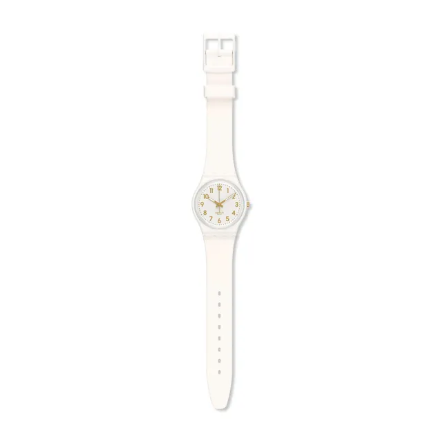 【SWATCH】WHITE BISHOP 經典手錶/男錶/女錶/瑞士製造 SO28W106-S14(34mm)