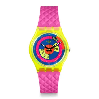 【SWATCH】SHADES OF NEON 經典手錶/男錶/女錶/瑞士製造 SO28J700(34mm)