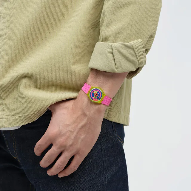【SWATCH】SHADES OF NEON 經典手錶/男錶/女錶/瑞士製造 SO28J700(34mm)
