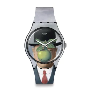 【SWATCH】LE FILS DE L HOMME BY RENE MAGRITTE 馬格利特《人子》 SUOZ350 (41mm)