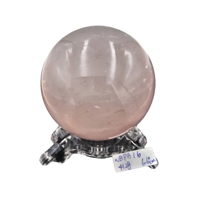 【藏古祥館】一級品天然水晶粉晶球WBPA16 (粉水晶412g)