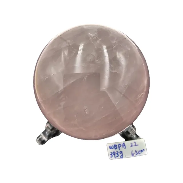【藏古祥館】一級品天然水晶粉晶球WBPA22 (粉水晶393g)