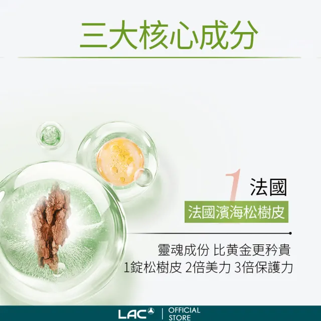 【LAC 利維喜】法國松樹皮300錠+50錠(共350錠/葡萄籽/OPCs/高單位松樹皮/青春/醫生推薦/花青素)