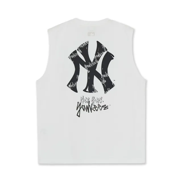 【MLB】街頭感背後大Logo 無袖上衣 背心 紐約洋基隊 (3ATOB0263-50WHS)