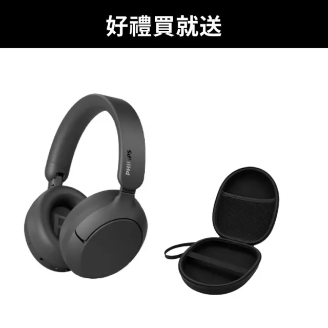 【Philips 飛利浦】TAH8000 Hi-Res 金標旗艦降噪藍牙耳罩耳機｜金響大師