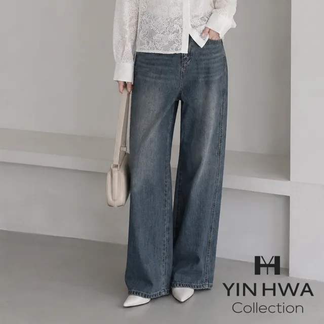 【YIN HWA 盈樺】ARIES 率性俐落版立體剪裁丹寧褲