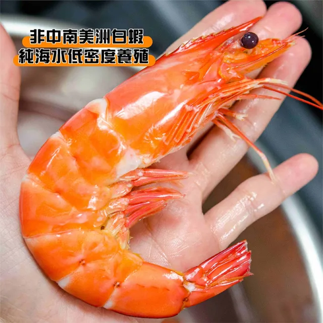 【鮮綠生活】巨無霸白蝦蝦皇  共3盒(600g±10%/盒 約9-11尾/盒)