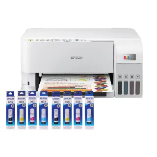 【EPSON】官方直營 搭2組T00V原廠1黑3彩墨水★L3556 三合一Wi-Fi智慧遙控連續供墨複合機