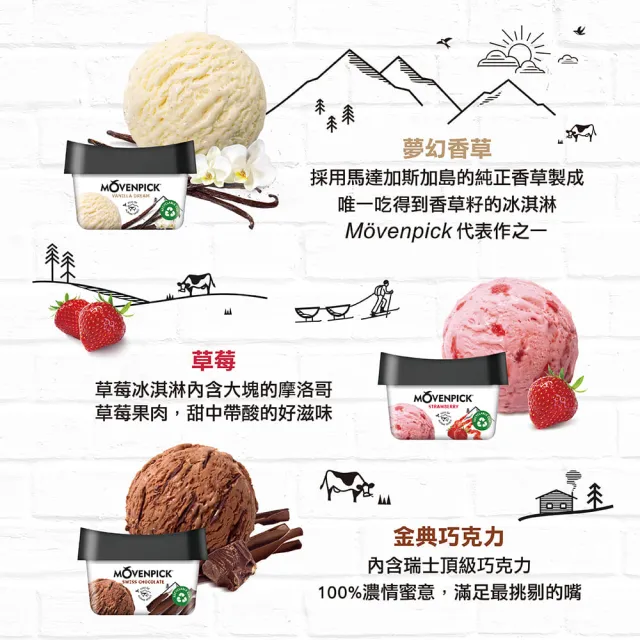 【Movenpick 莫凡彼】100ml迷你杯冰淇淋(18盒/箱；單口味任選)