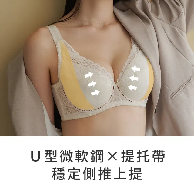 【玉如阿姨】沐光序曲內衣※0817灰藍(E-H罩 托高 包覆 舒適 大罩杯 台灣製)