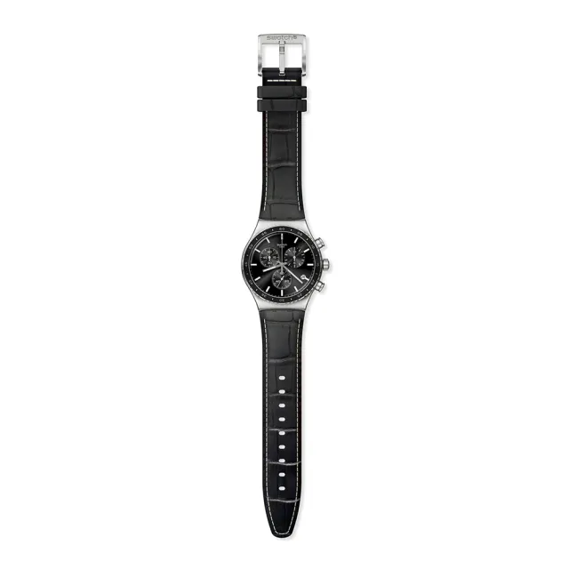 【SWATCH】IRONY AT NIGHT 金屬運動手錶/男錶/女錶/瑞士製造 YVS495(43mm)