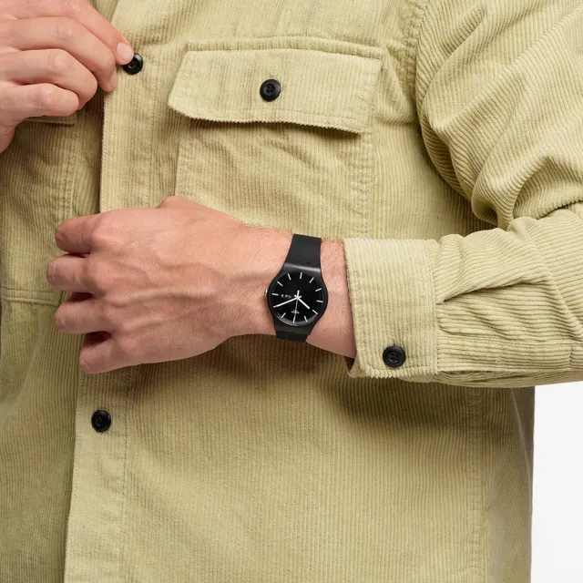 【SWATCH】MONO BLACK 經典手錶/男錶/女錶/瑞士製造 SO29B704(41mm)