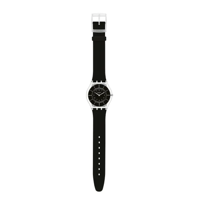 【SWATCH】BLACK CLASSINESS 超薄手錶/男錶/女錶/瑞士製造 SS08K103(34mm)