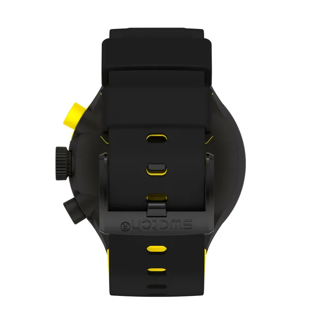 【SWATCH】CHECKPOINT YELLOW 大錶面手錶/男錶/女錶/瑞士製造 SB02B403(47mm)