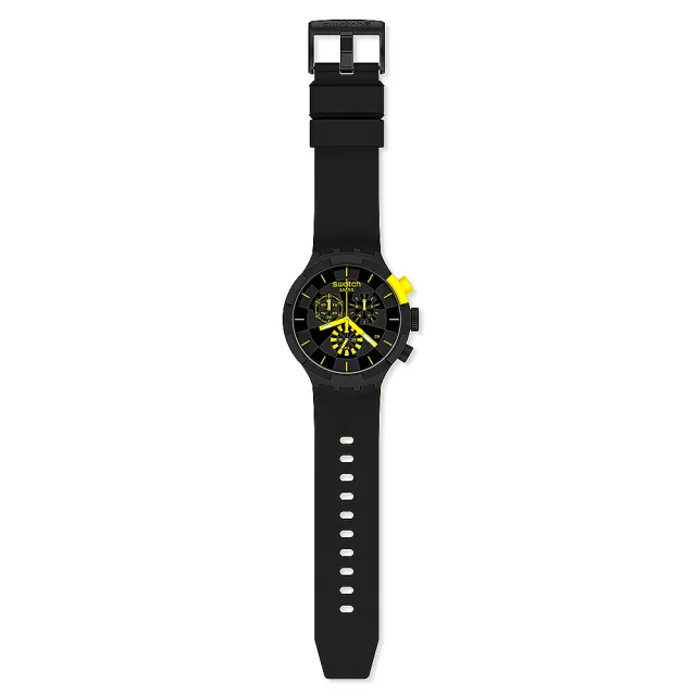 【SWATCH】CHECKPOINT YELLOW 大錶面手錶/男錶/女錶/瑞士製造 SB02B403(47mm)