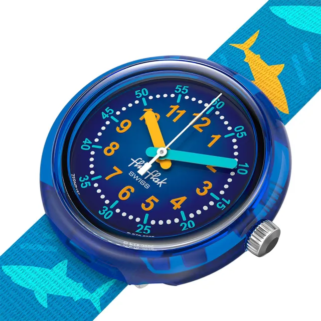 【Flik Flak】兒童手錶 SHARK GANG 兒童禮物/安全防水/瑞士製造 FPNP187 (31.85mm)