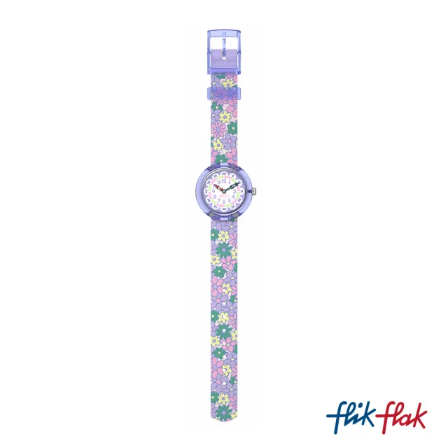【Flik Flak】兒童錶 FLOWER FIELDS 兒童手錶 兒童禮物 瑞士錶 編織錶帶(31.85mm)