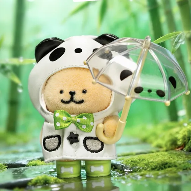 【YENDAR 研達】線條小狗 下雨天了怎麼辦系列盲盒(6入/中盒)(可動關節×穿脫雨衣×透明小雨傘)