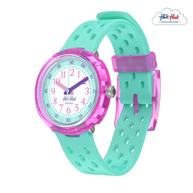 【Flik Flak】兒童手錶 FIZZ IN MINT 兒童禮物/安全防水/瑞士製造 FCNP003(31.85mm)