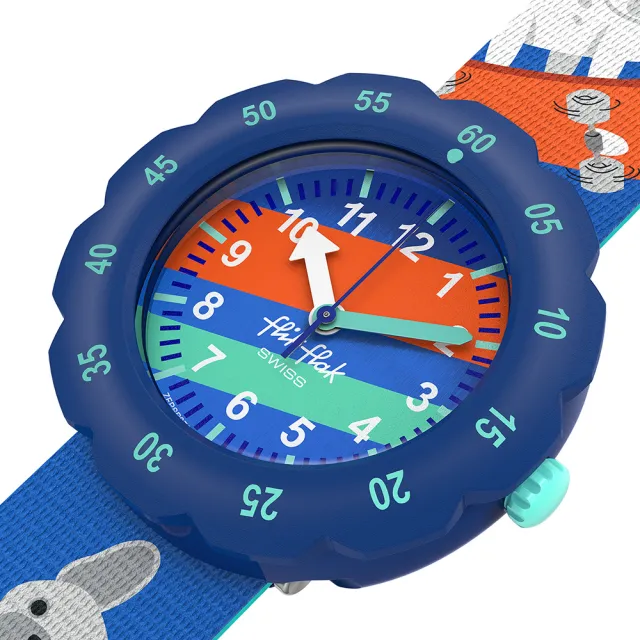 【Flik Flak】兒童手錶 SKATING FRENCHIE 兒童禮物/安全防水/瑞士製造 FPSP075(34.75mm)