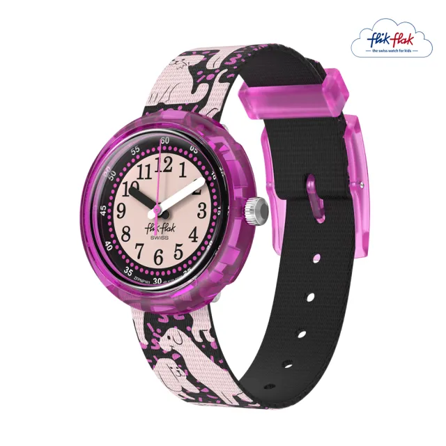 【Flik Flak】兒童手錶 WOOF WOOF TIME 兒童禮物/安全防水/瑞士製造 FPNP163(31.85mm)