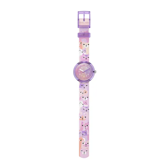 【Flik Flak】兒童手錶 CUTIE KITTY 兒童禮物/安全防水/瑞士製造 FPNP162 (31.85mm)