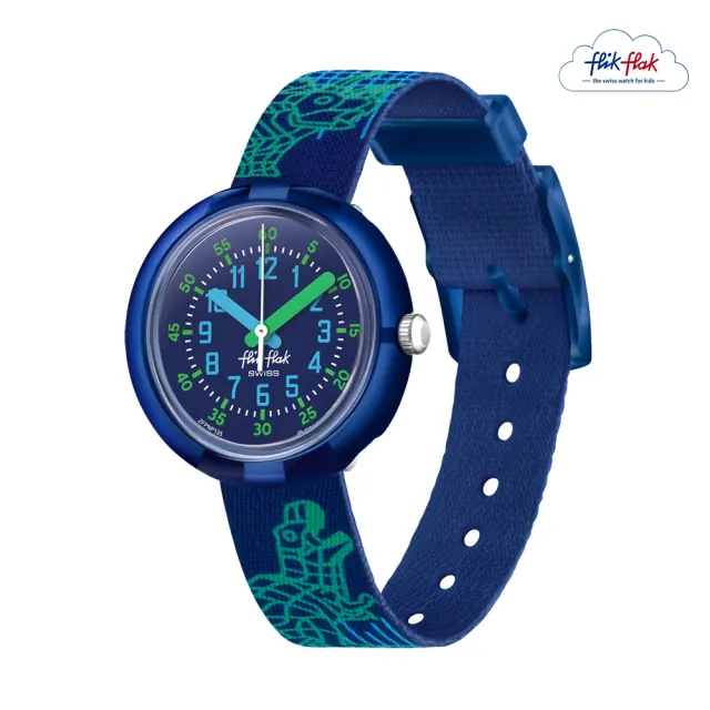 【Flik Flak】兒童手錶 CYBEROZAURUS 兒童禮物/安全防水/瑞士製造 FPNP135(31.85mm)