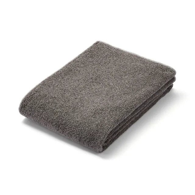 【MUJI 無印良品】彩色布邊小浴巾(象牙白/墨黑色/米色) 成品尺寸:W60×L120 cm