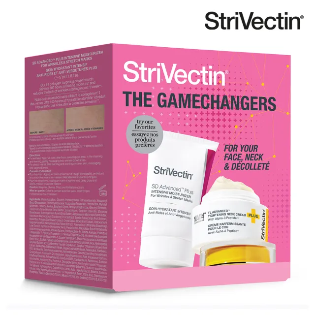【StriVectin 皺效奇蹟】全新上市★胜肽抗痕全能組(皺效霜47ml+頸霜30ml/獨家規格)