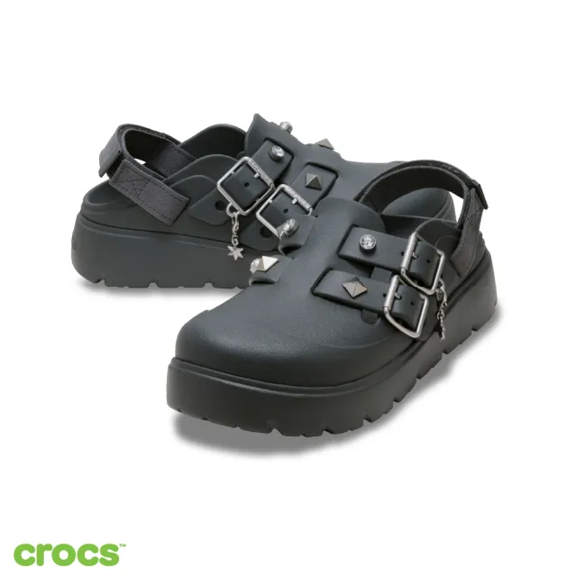 【Crocs】女鞋 Loaferette 龐克星光熠熠克駱格 碳色(214212-0YK)