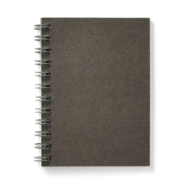 【MUJI 無印良品】植林木不易透色雙環筆記本/橫線/48頁.A7.深灰