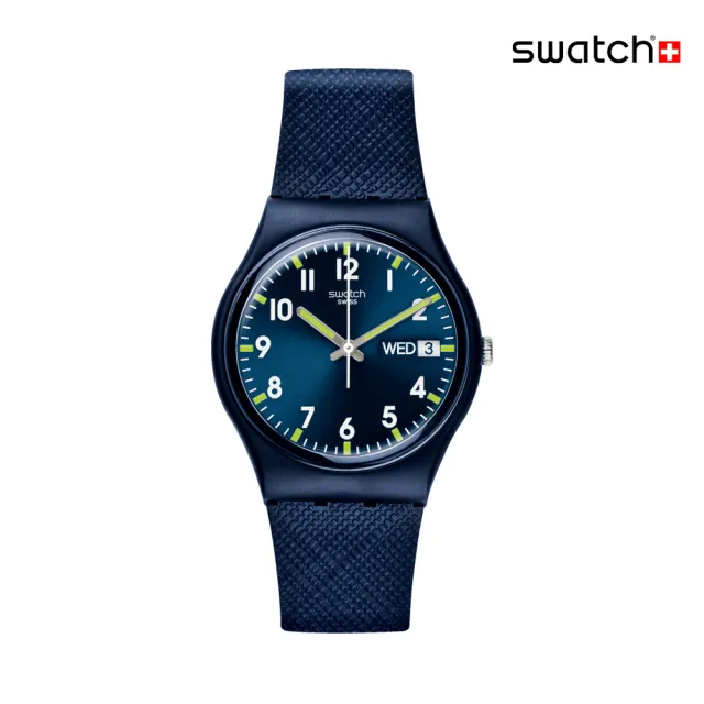 【SWATCH】SIR BLUE 經典手錶/男錶/女錶/瑞士製造 SO28N702(34mm)