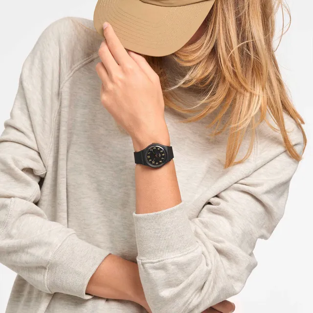 【SWATCH】GOLDEN TAC 經典手錶/男錶/女錶/瑞士製造 SO28B113(34mm)
