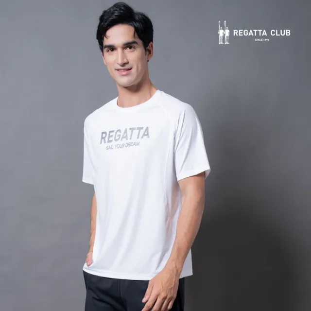 【Regatta Club】涼感高彈質感休閒圓領T恤(男女款/短袖上衣/吸濕排汗/極輕冰涼/白色)