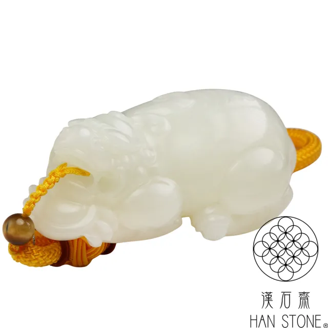 漢石齋】天然和田玉大貔貅玉佩手把件羊脂白玉(55*106*39mm) - momo購物