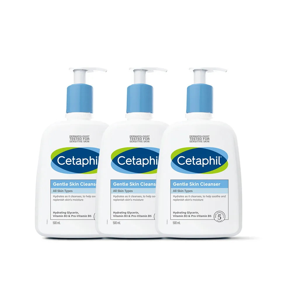 【Cetaphil 舒特膚】官方直營 溫和潔膚乳 500ml 3入組