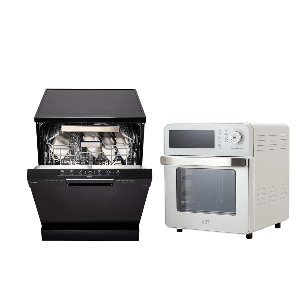 【SVAGO】獨立式熱風烘乾洗碗機+422 AIR FRYER AF13L 氣炸烤箱
