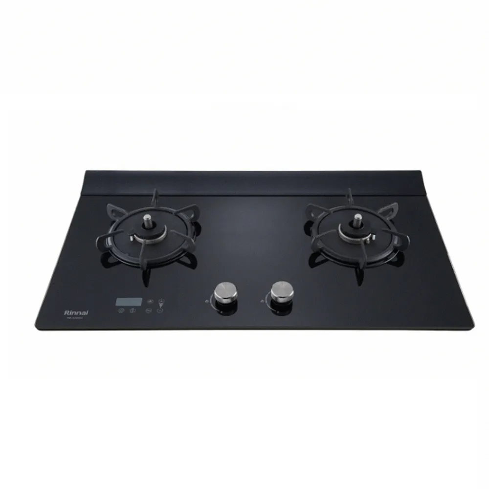 【林內】二口緻溫定溫定時黑玻璃檯面爐 RB-A2660G(B) 含基本安裝