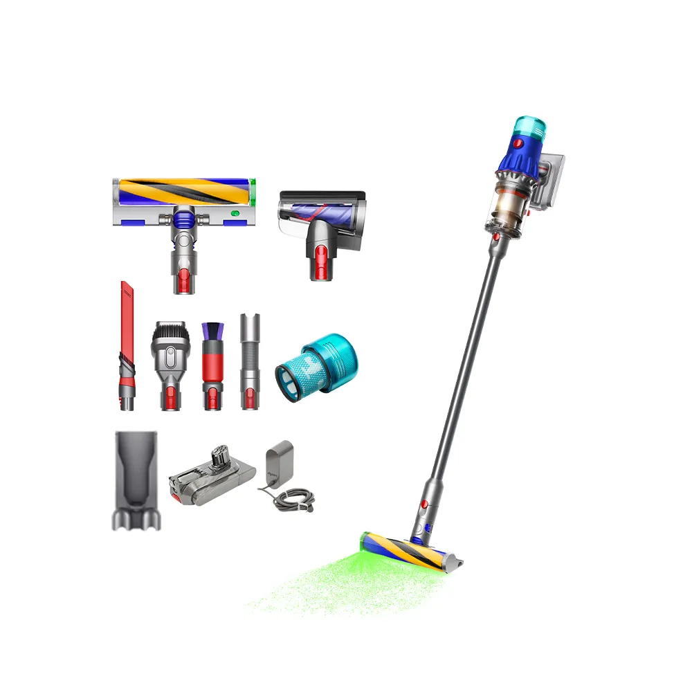 【dyson 戴森】限量福利品 V12 Detect Slim Fluffy SV46 強勁輕量智慧無線吸塵器 光學偵測
