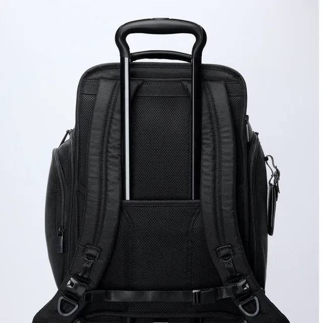 【TUMI】Alpha 15 吋筆電商務收納型彈道尼龍後背包 - 黑色(TUMI 官方旗艦店)