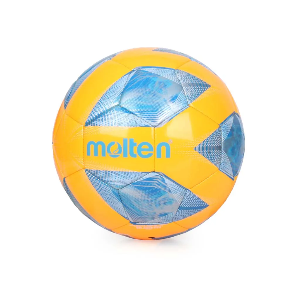 【MOLTEN】#5合成皮足球-訓練 5號球 橘藍銀(F5A2000-OB)