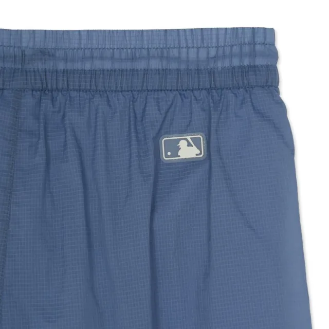 【MLB】涼感 女版輕量防走光運動短褲 假兩件 雙層慢跑褲 Varsity系列 洛杉磯道奇隊 (3FSMV0363-07LBL)