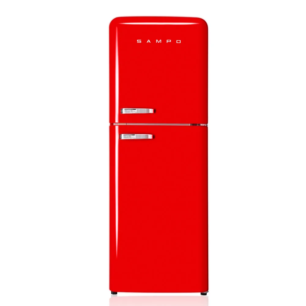 【SAMPO 聲寶】家電快配★210公升歐風復古美型一級變頻雙門冰箱(SR-C21D(R))