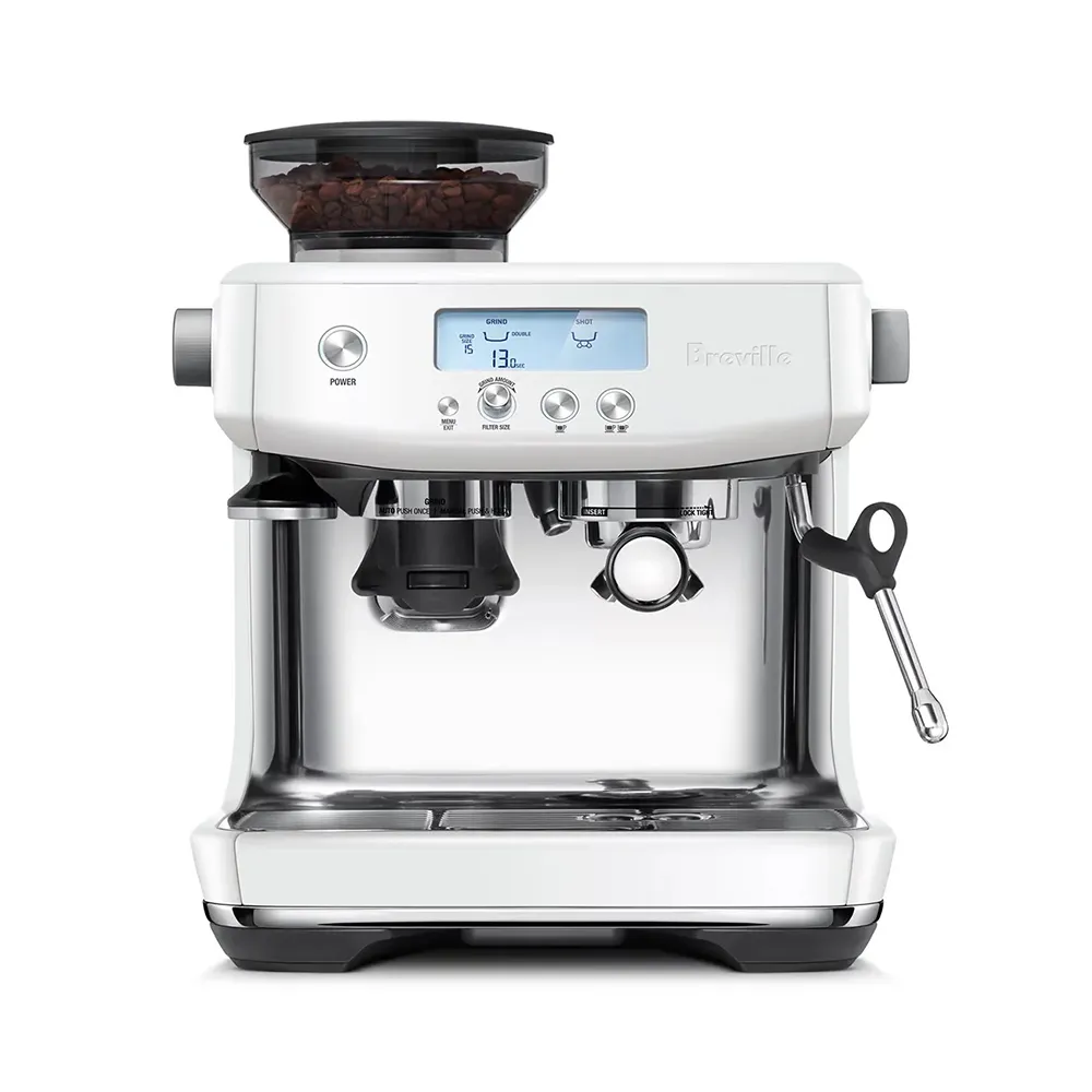 【Breville】BES878XL the Barista Pro™ 專業級複合式研磨義式咖啡機（雪花白）(總代理公司貨)